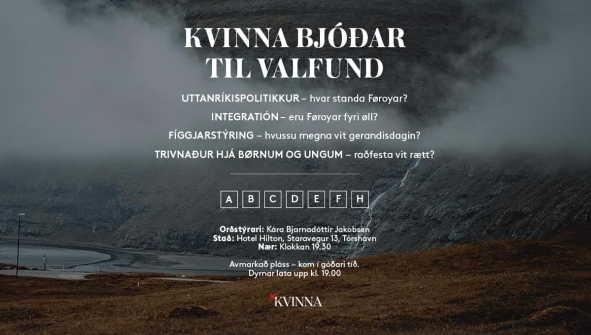 Kvinna bjóðar til viðkomandi valfund