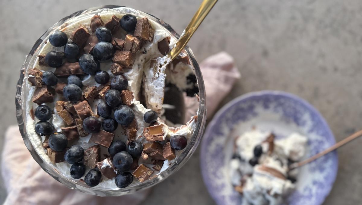 Lekkurt dessertfat við sjokulátu- og ostakremi